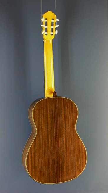 Daniele Chiesa Luthier guitar cedar, rosewood, scale 65 cm, 2009, back view