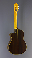 Angel Lopez, electro acoustic guitar spruce, rosewood, cutaway, pickup, back side