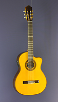 Angel Lopez, electro acoustic guitar spruce, rosewood, cutaway, pickup, narrow sides