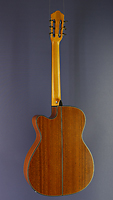 Angel Lopez, electro acoustic classical guitar cedar, mahogany, cutaway, pickup, back side