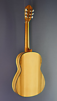 Höfner, klassische Gitarre, Mensur 65 cm, massive Fichtendecke und Amberbaum an Zargen und Boden, Rückseite