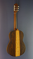Höfner classical guitar, scale 65 cm, cedar, black chacate, back view