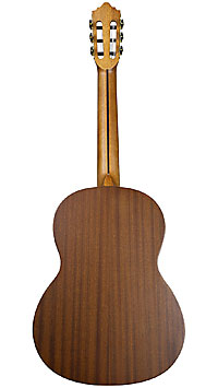 Lacuerda, Model 65/2, classical guitar spruce, mahogany, scale 65 cm, back view
