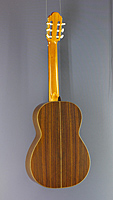 Vicente Sanchis, Torres Model 1903, classical guitar cedar, rosewood, scale 64 cm, back view