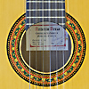 rosette, label of Antonio Ariza guitar with spruce top and walnut  back and sides, year 1998