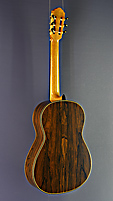 Daniele Chiesa classical guitar spruce, ciricote, scale 65 cm, year 2019, back view