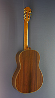 Daniele Chiesa classical guitar cedar, rosewood, scale 65 cm, year 2019, back view