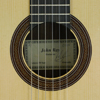 rosette and label of John Ray classical guitar spruce, rosewood, scale 64 cm, year 2005