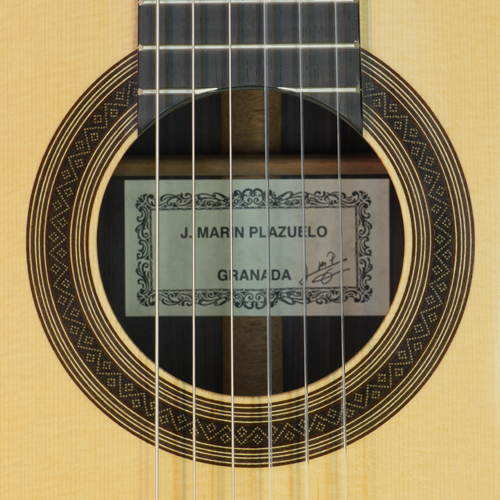 José Marin Plazuelo klassische Gitarre Fichte, Palisander, Mensur 65 cm, Baujahr 2016, Rosette, Schild