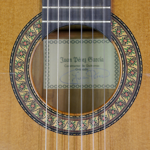 Rosette von Konzertgitarre, gebaut von Juan Pérez Garcia