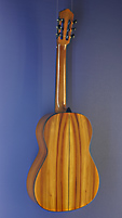 Matthias Hartig - Matteo Guitars, classical guitar made of spruce and plum wood in 2020, scale 65 cm, back view