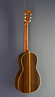Sören Lischke Historical Guitar built in 2017 after guitar "Ella" (1860) with spruce top and back and sides made of rosewood, back view
