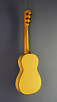 Sören Lischke Classical Guitar built after Antonio de Torres in 2015 with spruce top and back and sides made of cypress, back view