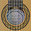 Rosette and label of classical guitar built by German guitar maker Soren Lischke