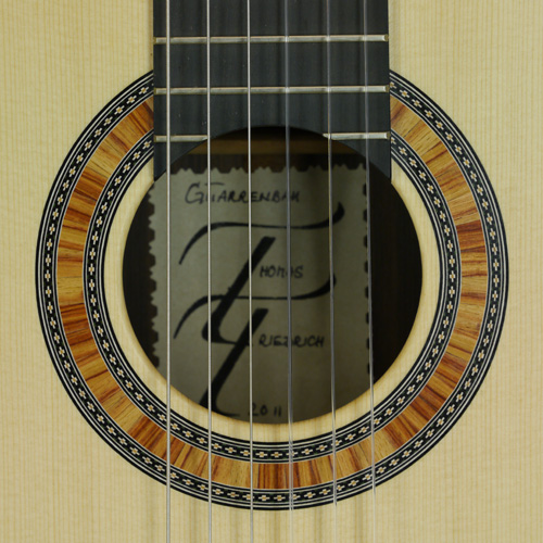 Rosette einer Konzertgitarre, gebaut von Thomas Friedrich