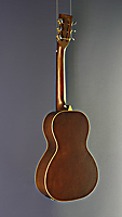 Vintage Paul Brett Signature Acoustic Steelstring Reisegitarre, massive Sitka Fichtendecke, Mahagoni an Zargen und Boden, Mensur 54,6 cm, mit Fishman Tonabnhemer, Rückseite