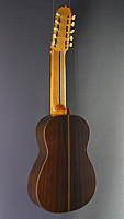 10-string Spanish classical guitar cedar, rosewood, back view