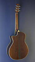 Crafter guitar, Stage Series STG G-18CE, Grand Auditorium, cedar, rosewood, cutaway, pickup, back view