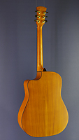 Faith Saturn Steelstring Gitarre, Dreadnought Form, Fichte, Mahagoni, Cutaway, Pickup, Rückseite