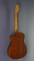 James Neligan steel-string guitar, Mini-Jumbo-Form, spruce, mahogany, pickup and cutaway, back view