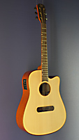 James Neligan steel-string guitar Dreadnought shape, spruce, mahogany, cutaway, pickup