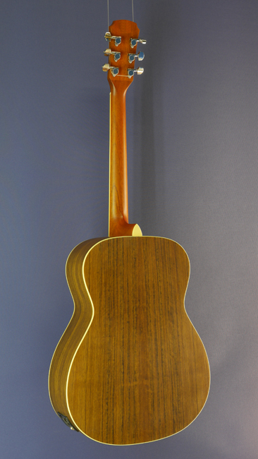 Richwood steel-string guitar, OM form, Sitka-spruce, ovancol, pickup, satin finish, back view