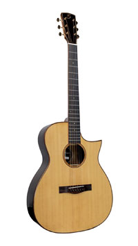 Shape O-415 HG CE, acoustic guitar in OM shape with solid spruce top and solid back and sides made of rosewood, with pickup, cutaway and armrest