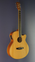 Tanglewood Winterleaf, matt lackierte Akustikgitarre mit Pickup in Folk-Form mit massiver Sitka-Fichtendecke und Mahagoni an Zarge und Boden, mit Cutaway