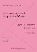 Telemann, Georg Philipp: Sonate a-moll für Violine (Mandoline, Flöte) und Gitarre, Noten